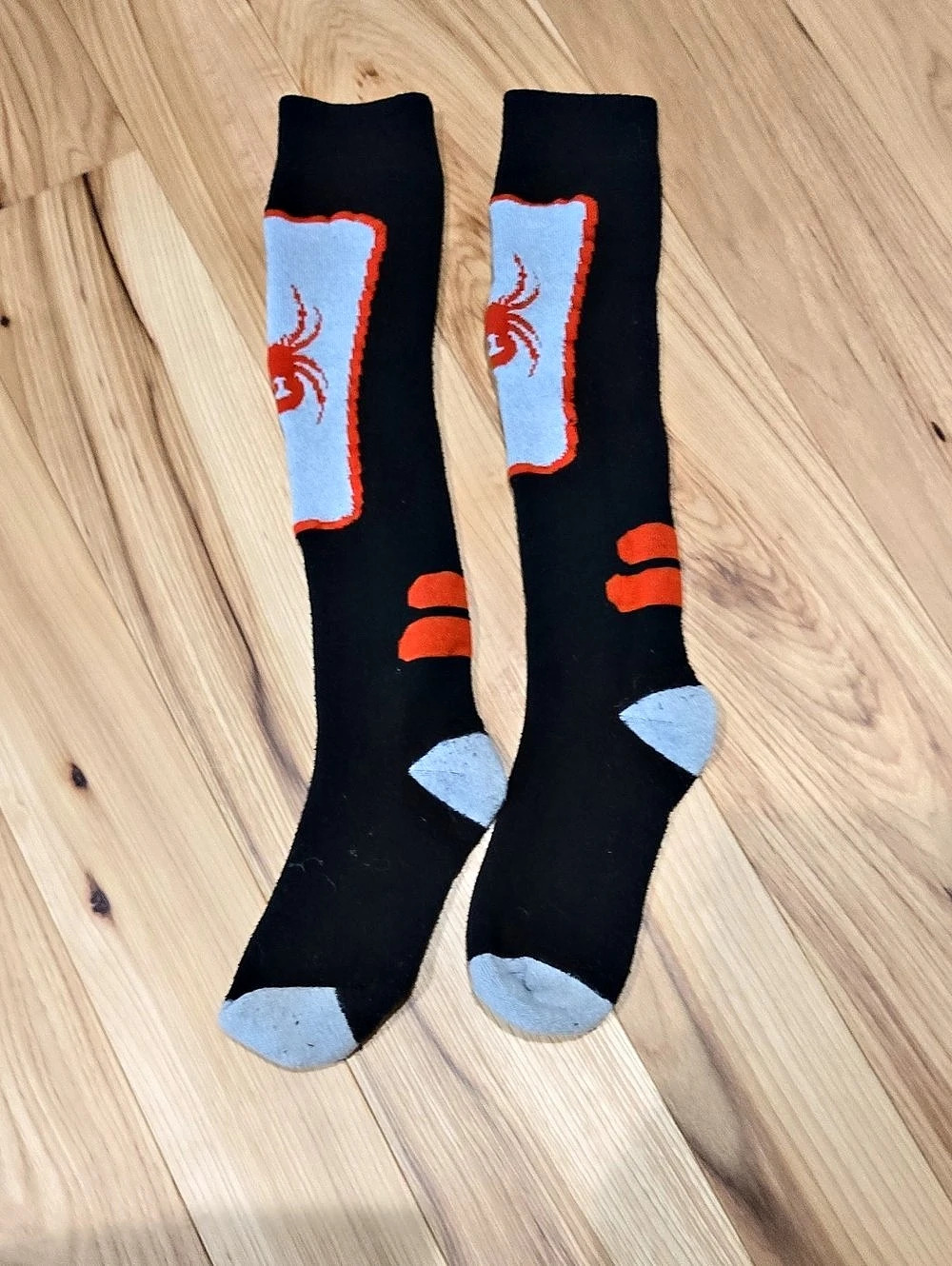 Youth Ski/Snowboard Spyder Spider Graphic Knee-High Socks Black & Blue